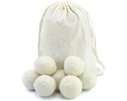 7 drogerballen voor wasdroger - 5 cm - drogerbal voor wasmachine - drogerballen van wol - natuurlijke wasverzachter - wasballen voor droger - zachte was (wit)