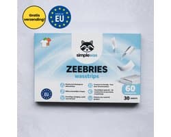Simplewas - wasstrips - zeebries - 60 wasbeurten - geproduceerd in de EU