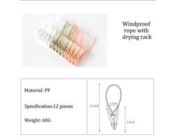 Wasknijpers 24 stuks - Multifunctionele Klemmen - Winddichte Clips - Kunststof - Geschikt voor Balkons - Hoogwaardig PP-materiaal