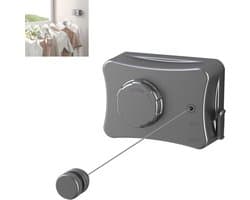 Stainless steel wall-mounted clothesline 16.7 foot retractable