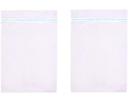 Waszak Groot 60 x 80 cm - Waszakken voor Wasgoed - Mesh Waszak - Wasnet met Rits - Reistas voor Kleding - Ademend Materiaal