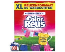 Witte Reus Wasmiddel Poeder Gekleurde Was 80 Wasbeurten - 4 kg