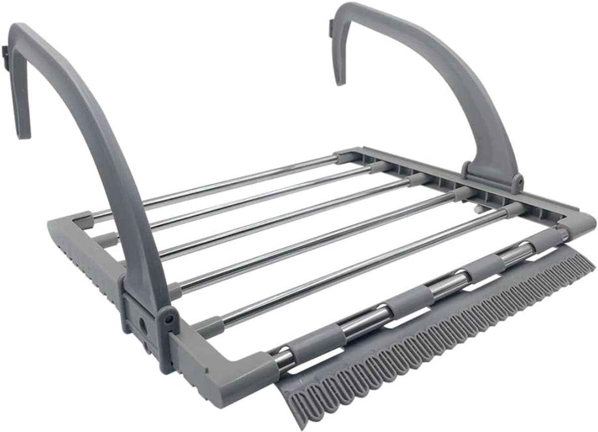ZRSS® Droogrek Deur - Hangend Wasrek - Handdoekrek Badkamer - Ook voor Balkon of Radiator — afbeelding 1