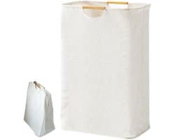 OKWISH Wasmanden - Opvouwbare Wasmand Wasmand Laundry Basket Stoffen Wasmand Met Hengsel Voor Slaapkamer En Badkamer, Grote Wasmand, Oxford-Stof, Wit — afbeelding 1