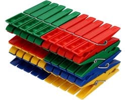 Unyqoos® Set van 40 kunststof wasknijpers voor veelzijdig gebruik binnenshuis