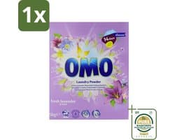 1 x Omo - Waspoeder - Lavendel & Mint - 5 kg - 100 Wasbeurten- Omo Waspoeder Lavendel & Mint - Waspoeder - Wasmiddel - Reinigingskracht - Geur Lavendel