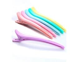 6 Stuks Professionele Krokodillenklemmen voor Haarstyling - Antislip & Zonder Plooi
