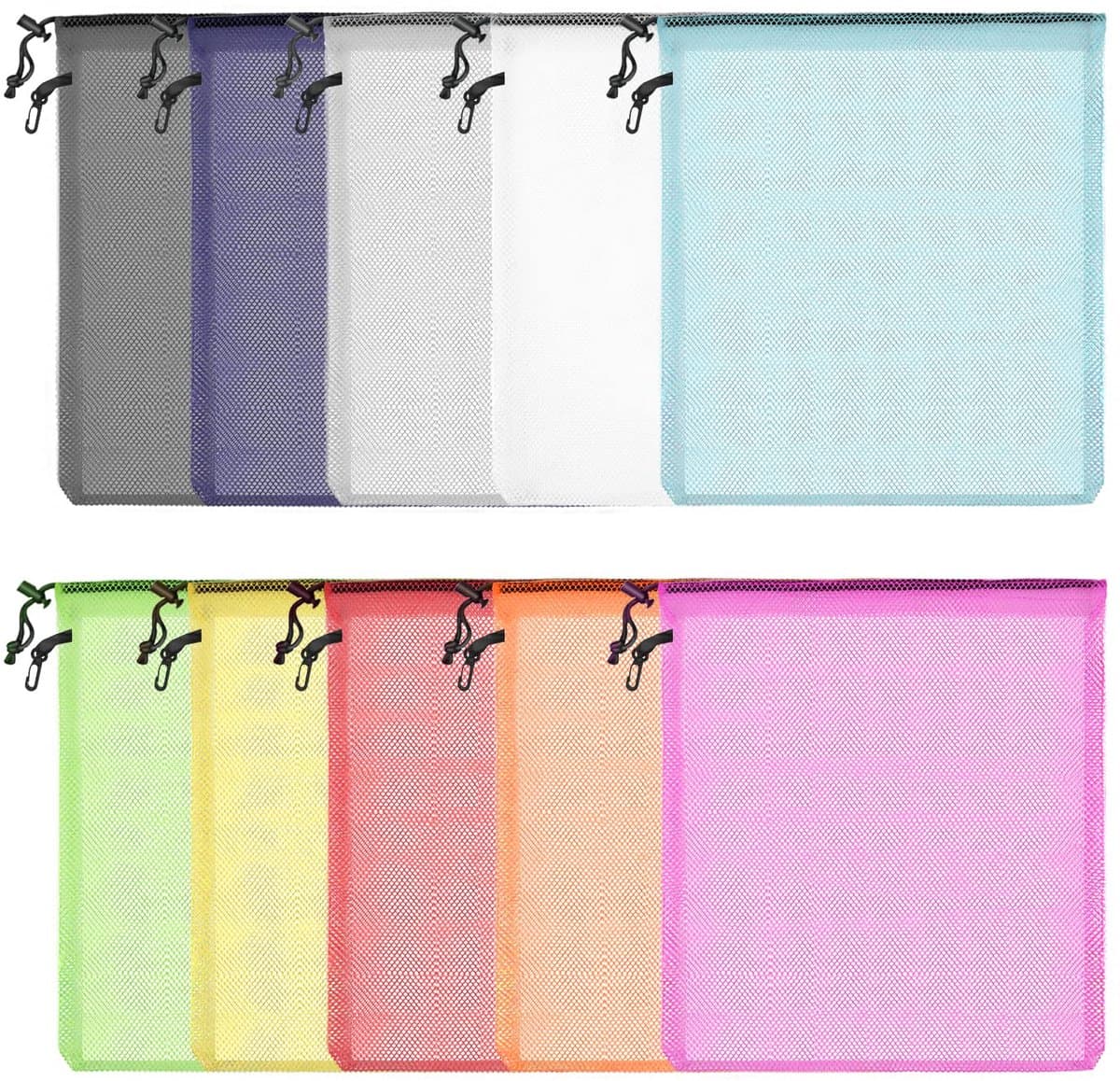 IMPERATORIS® Waszakjes voor Wasmachine - Bescherming voor Fijne Was en Schoenen - Mesh Wasnet met Rits - Voorkomt Slijtage - Set van 10 - kleurrijke - 30 x 30 cm — afbeelding 1