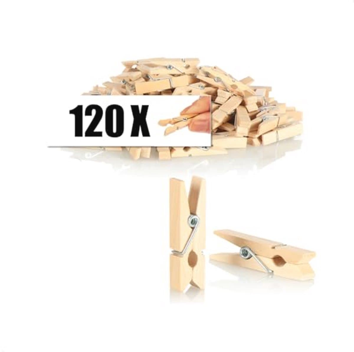 Mini Wasknijpers van Lotushout - 120 Stuks voor Decoratie en Foto's — afbeelding 1