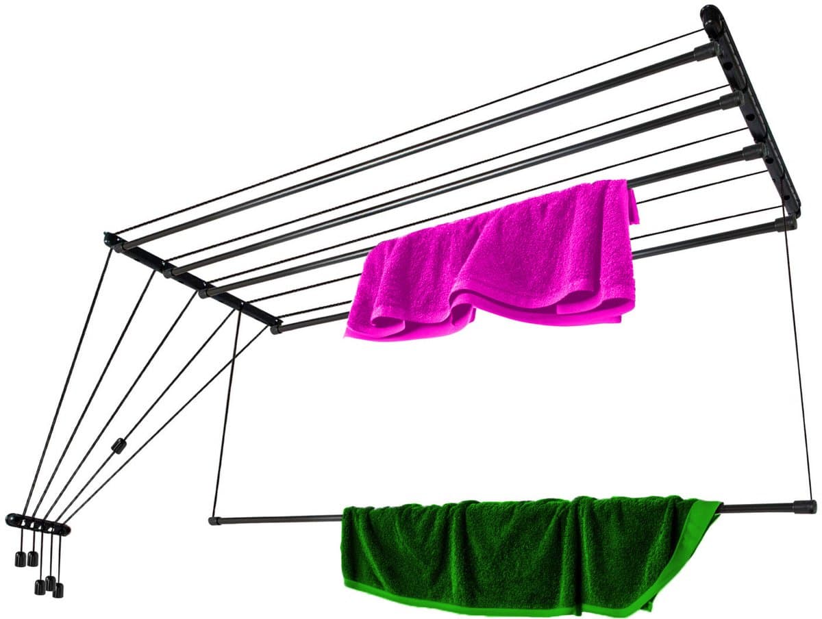 KADAX Wasdroger 5x140cm Zwart AV140-P5St — afbeelding 1