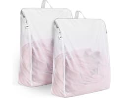 BOTC Waszakken - Wasnetten met handvat - 1 Set van 2 - 40x50cm - Bescherm je Wasgoed en Wasmachine - Wit — afbeelding 1