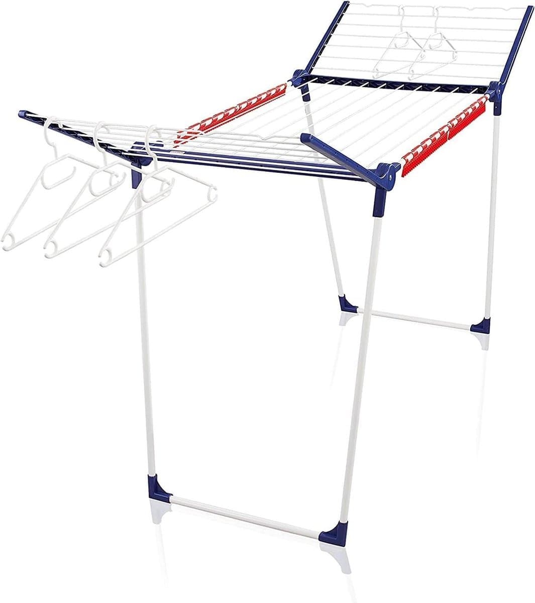 Leifheit wasrek Pegasus 200 Solid - drooglengte 20m - wasgoed droogrek - vleugelwasdroger - 4 houders - 5 hangers - Amazon Exclusive — afbeelding 1