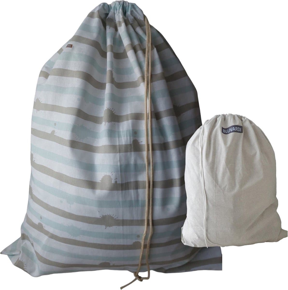 Bluvardi katoenen waszakken set van 2 stuks - pijama colors-pijama grey — afbeelding 1