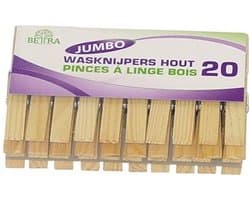 Wasknijpers Jumbo hout set à 20 — afbeelding 1