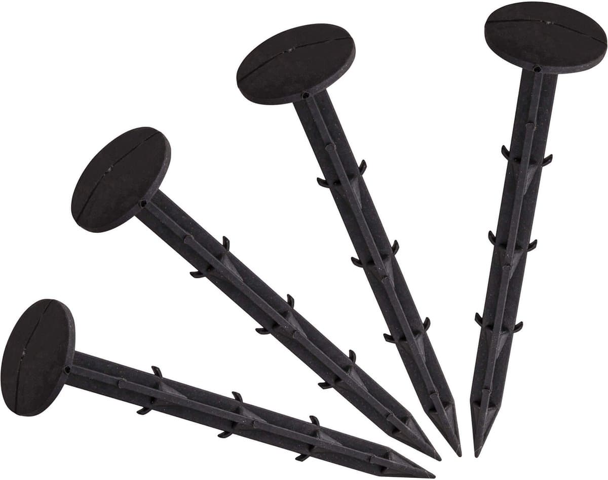 Springos Gronddoekpennen - Bevestigingsankers - Grondanker - Polypropyleen - Zwart - 50 Stuks — afbeelding 1