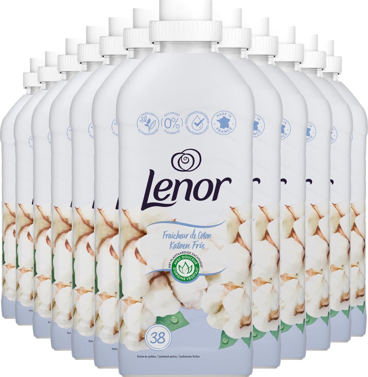 Lenor Katoenfris - Wasverzachter - 12 x 38 Wasbeurten Voordeelverpakking — afbeelding 1