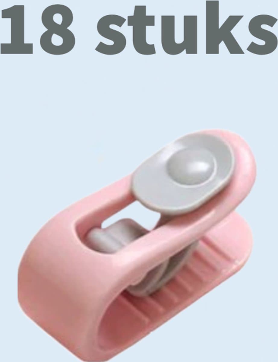 Dekbedclips - Dekbed Klemmen - Dekbed Clips - 18 STUKS - Knijpers - Laken - Deken - Roze — afbeelding 1