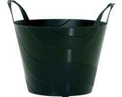 Prosperplast Flexibele Emmer - 15 liter - zwart - wasmand - kuip - flexibel - met handvaten — afbeelding 1