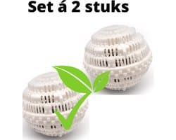 Wasbol set van 2 - witte wasballen - keramische balletjes - wit - wasmachine reiniger - wasmachine - zonder gebruik van wasmiddel — afbeelding 1