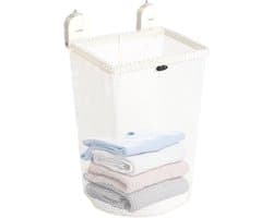 Wasmand Opbergmand - Waszak Netten - Ruimte Besparen - Zuignappen Bevestiging - 30x30x5 cm - Romig