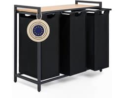CLVP® Wasmand 3 Vakken – Wassorteerder Uitschuifbaar – Was Organizer – Premium