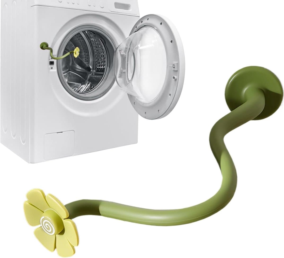 Deur Steun - Wasmachine Accessoire - Lucht Circulatie - Bloem Design Magnetisch - 16 cm Hoog - Roze Groen Blauw — afbeelding 1