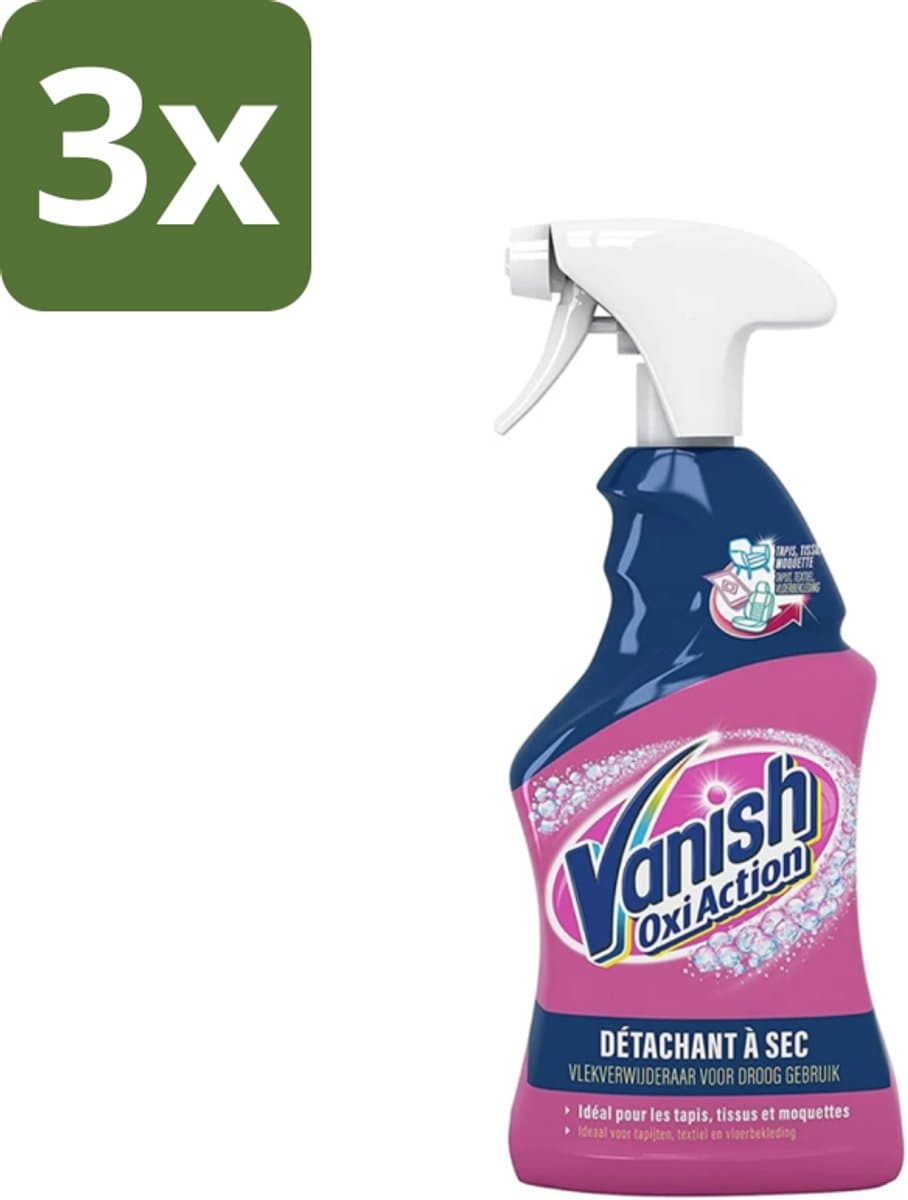 Vanish Oxi Action - Vlekkenverwijderaar Spray - Voor Tapijt. Textiel & Vloerbekleding - 500 ml - Bulkverpakking - 3 stuks — afbeelding 1