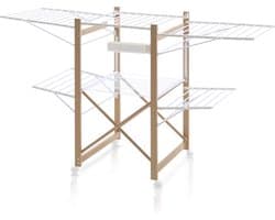 Meisterhome® - Wit - Groot Droogrek - Droogtoren - op wieltjes - inklapbaar – 30 meter droog lengte – Extra stevig en licht – Wasrek – Tot 25 kg wasgoed