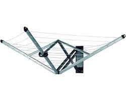 YOR® Wanddroogrek Inklapbaar - Wanddroogrek - Zilver - 184cm x 182cm x 109cm; 5.49 kg