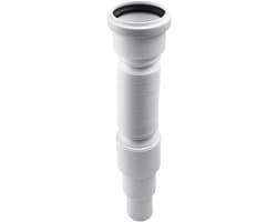 Douche afvoerbuis - Flexibele slang - Sanitair aansluiten - Uitschuifbaar tot 1m - 50 mm diameter - Grijs