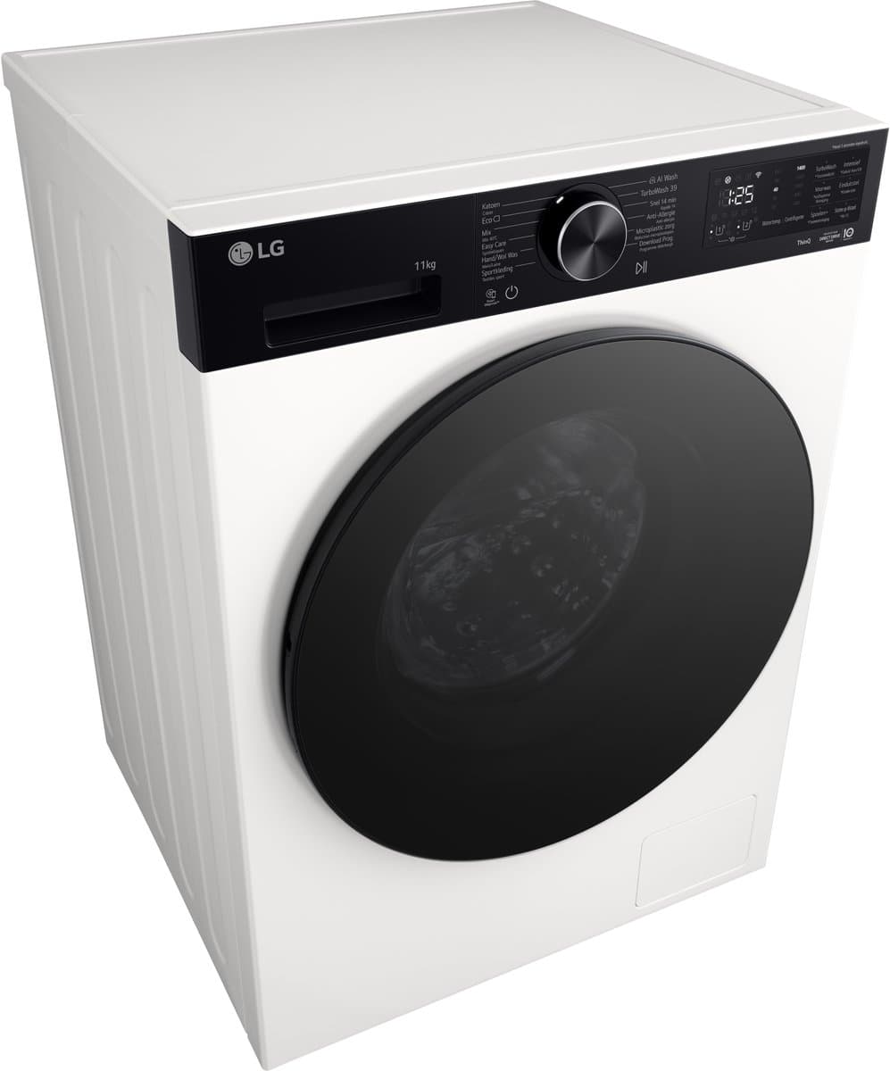 LG F4X5511THB wasmachine 11 kg met AI DD voor betere stofverzorging, TurboWash360˚ voor snel en grondig wassen in ca. 39 min, Steam verwijdert allergenen en bacteriën, ezDispense voor automatisch doseren. Energieklasse A — afbeelding 1