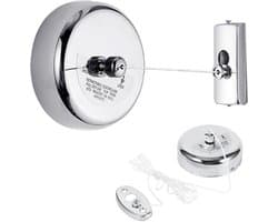 Dailygoods- Waslijn Intrekbaar 2,8M - Roestvrij Staal - Nylon