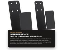 Dailygoods- Deurbarricade Set van 2 - U-beugel Houder - Koolstofstaal - Eenvoudige Installatie - Voor Garage/Barn - Versterkt Deurbeveiliging - Deurbeschermer
