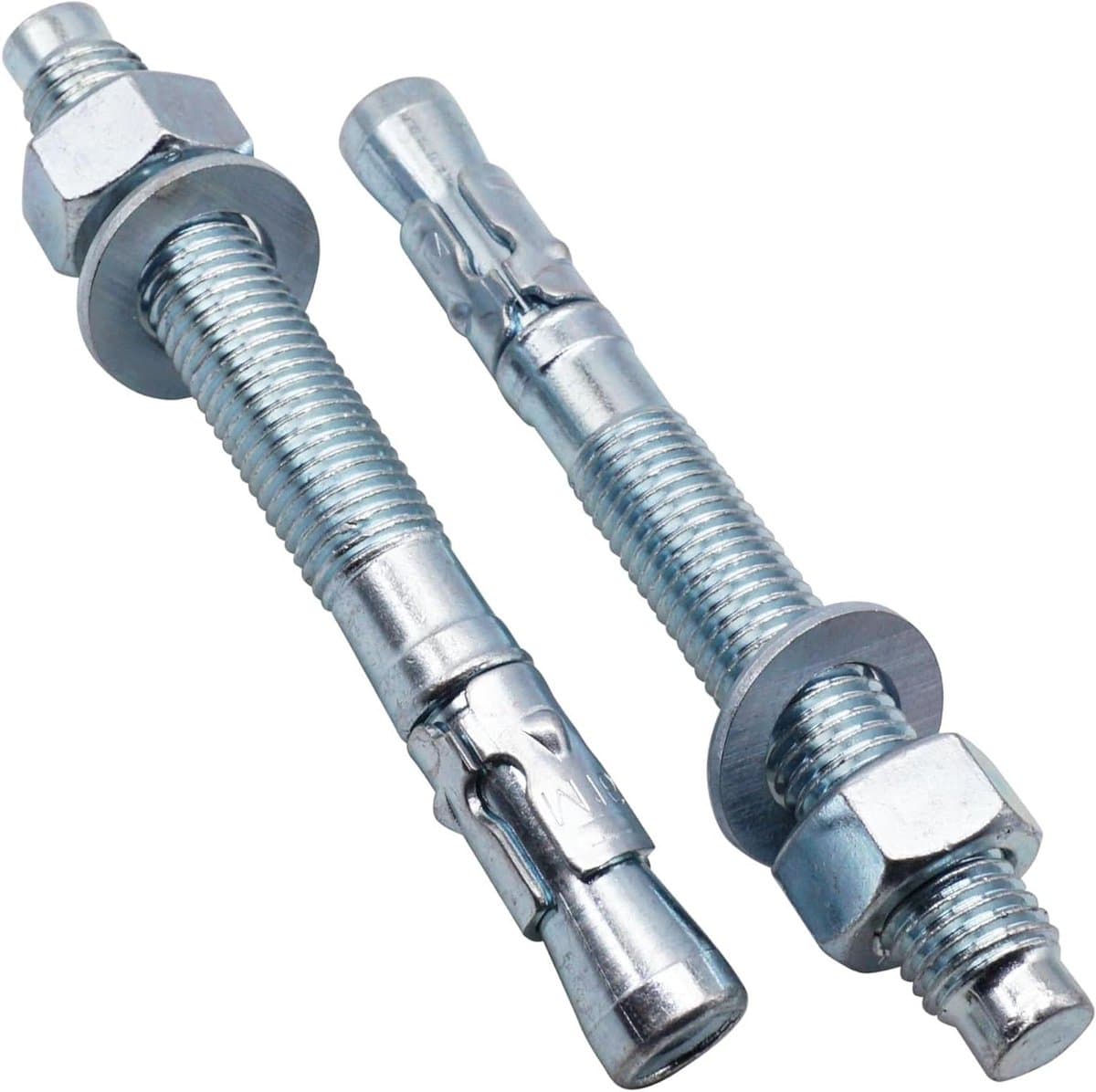 Wigankers - Keilankers metalen pluggen - Beton bevestigen - Verzinkt staal - M16 x 140 mm - Zilverkleurig — afbeelding 1