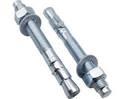 Wigankers - Keilankers metalen pluggen - Beton bevestigen - Verzinkt staal - M16 x 140 mm - Zilverkleurig
