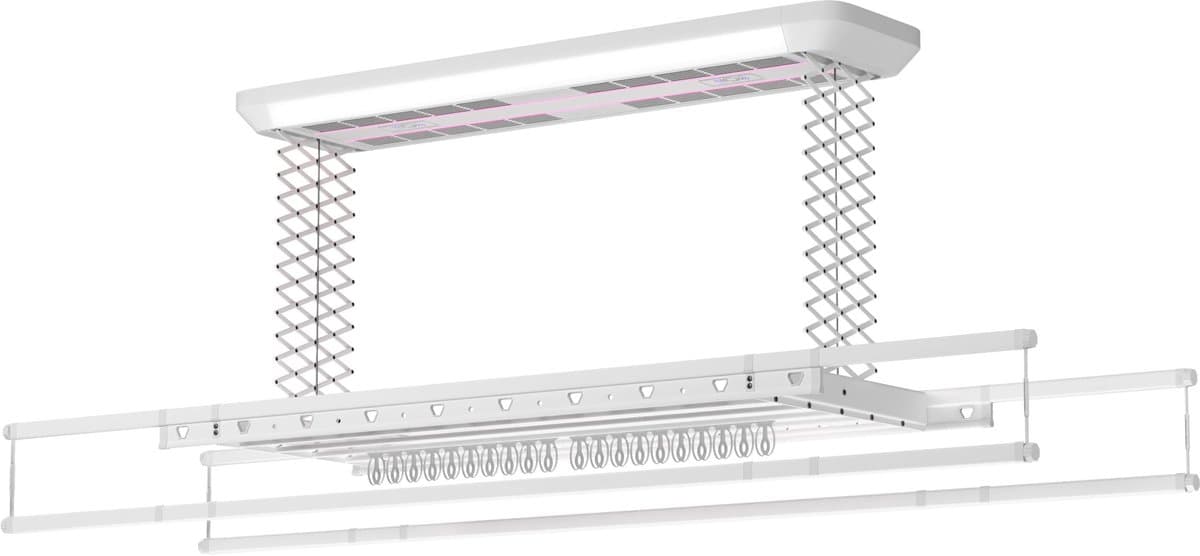 Wasophoogte® Elektrisch Droogrek - Plafonddroogrek Elite - Droogrek - Droogrek Elektrisch - Plafond Droogrek - 38 kg draagvermogen — afbeelding 1