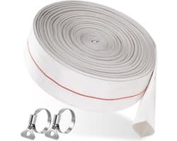 Robuuste 32mm PVC Slang met Klemmen voor Wateroverdracht en Afvoer, Geschikt voor Dompelpompen en Vuilwaterpompen, 10 Meter Lang en Duurzaam