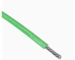 Waslijn - Kabel - Buiten Drogen - Roestvrij staal kern - 50 meter - Groen