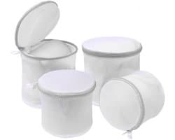 4 stuks Waszakken voor bh's 17 x 15 cm – beschermende waszakken – fijnmazige waszak met rits – waszak voor wasmachine – voor delicate kleding en lingerie