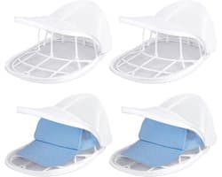 Set van 4 hoedwasmanden met netzak voor de wasmachine, wit