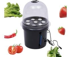 Kweekschaal, 5L 8 gaten Aeroponische vermeerderingsset mini kweekbak planten Aeroponic hydrocultuur zaailing kloonsysteem
