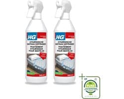 2 x HG - Hygiënische Matras Opfrisser - Werkt Na 30 Minuten - Neutraliseert Nare Geurtjes - 500 ml - Grootverpakking - Vaatwasstrips - Matrasopfrisser - Hygiëne - Geur Verwijderen - Matras Reinigen - Enzymen