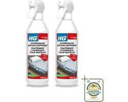 2 x HG - Hygiënische Matras Opfrisser - Werkt Na 30 Minuten - Neutraliseert Nare Geurtjes - 500 ml - Wasstrips - Matrasopfrisser - Hygiëne - Geur Verwijderen - Matras Reinigen - Enzymen