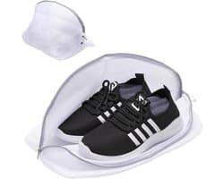Schoenenzakken Set - Wasnetten - Schoenen Wassen - Ritssluiting Bescherming - Set van 2 - Wit