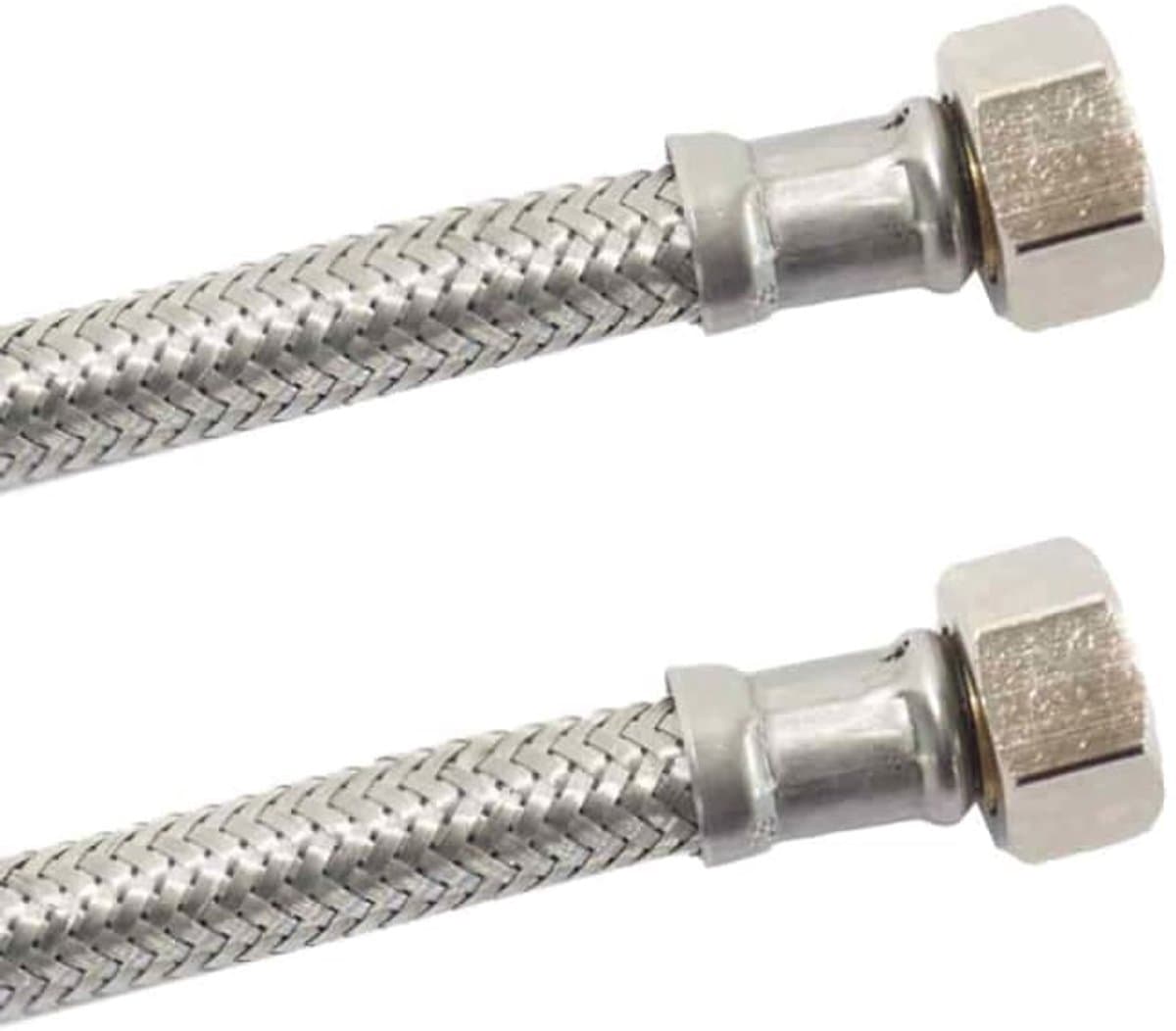 RVS Waterslang, Flexibele Aansluitslang 3/8" x 1/2", 300mm, DN8, DVGW — afbeelding 1