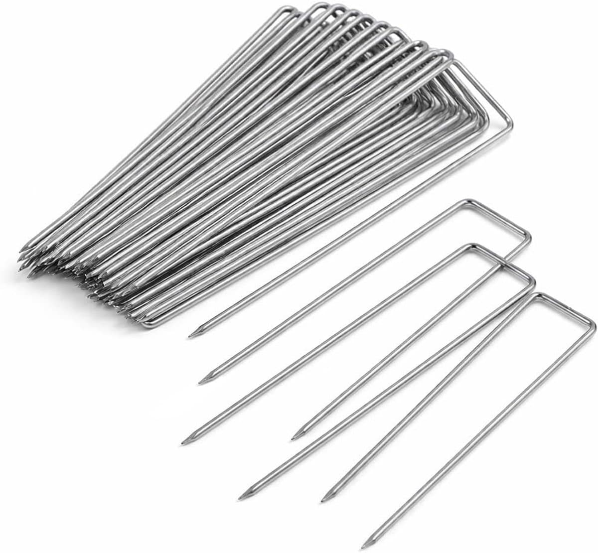 Grondankers 50 stuks - 150 mm x 40 mm - Gegalvaniseerd en roestvrij - Ideaal voor tuin en tent - ShopVlot — afbeelding 1