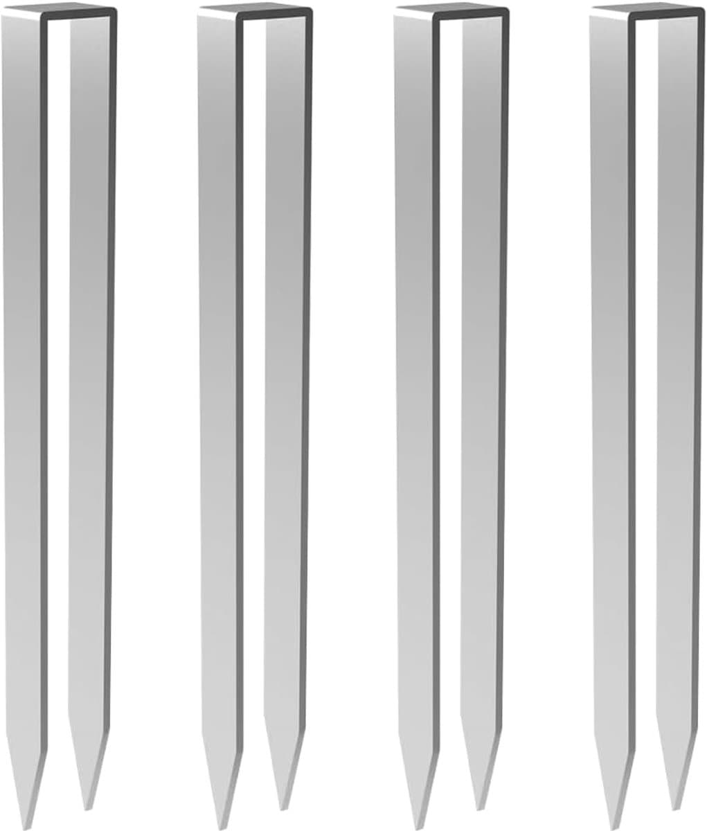 SnelShoppen - 4 Stuks Rose Arch Grondankers U-Vormige Legering Staal, 300x29x21mm, Roestvrij en Duurzaam voor Tuin, Feest en Buitengebruik — afbeelding 1