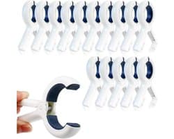 Grote Wasknijpers - Handdoek Klemmen - Was Ophangen - Sterke Klemkracht - 15 Stuks - Blauw