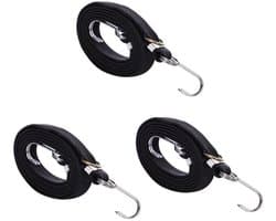 Bungee Koorden 80 Inch - Verstelbaar Elastisch Touw - Heavy Duty - Met Gesp/Haken - Anti-roest - Voor Camping/Tuinieren - Elastisch Koord