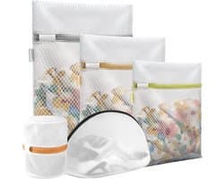 Waszakken, Wasmachine-Waszakken, Herbruikbare En Duurzame Mesh-Waszakken Voor Delicate Blouses, Kousen, Ondergoed, Bh's, Lingerie En Babykleding - 5 Verschillende Maten